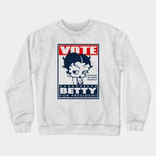 Vote Betty Boop for President Crewneck Sweatshirt